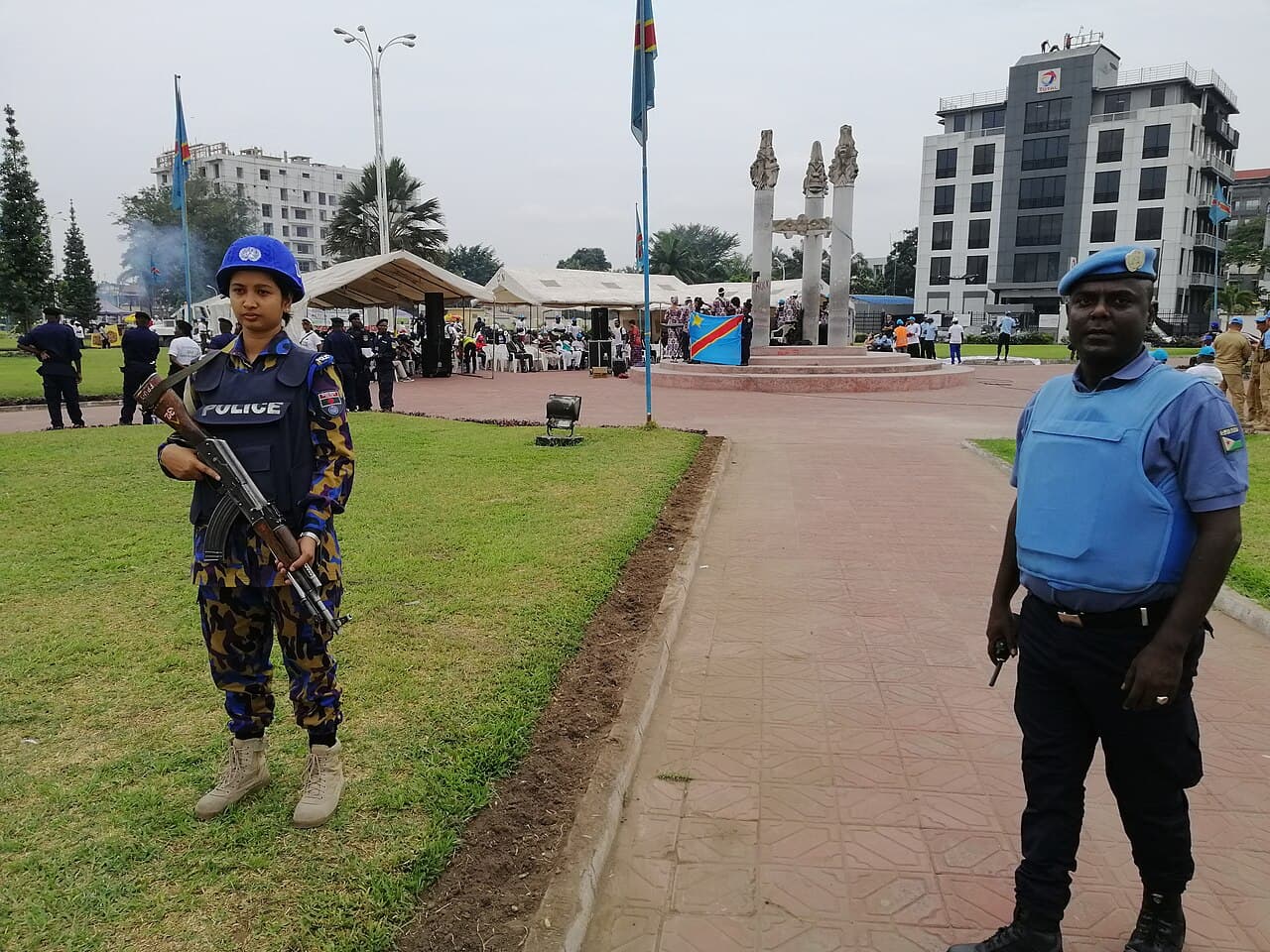 Illustration — MONUSCO police during peace day march in Kinshasa 2019 9f0584cf